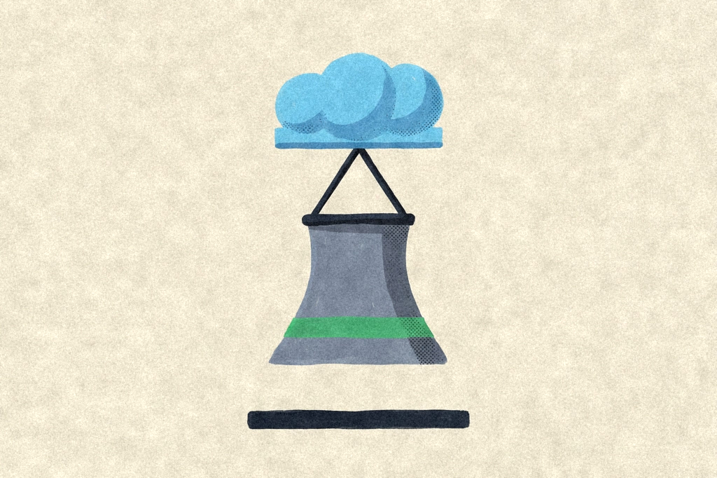 CEG up 12.2% on Google's 3,590 MW nuclear deal — editorial illustration