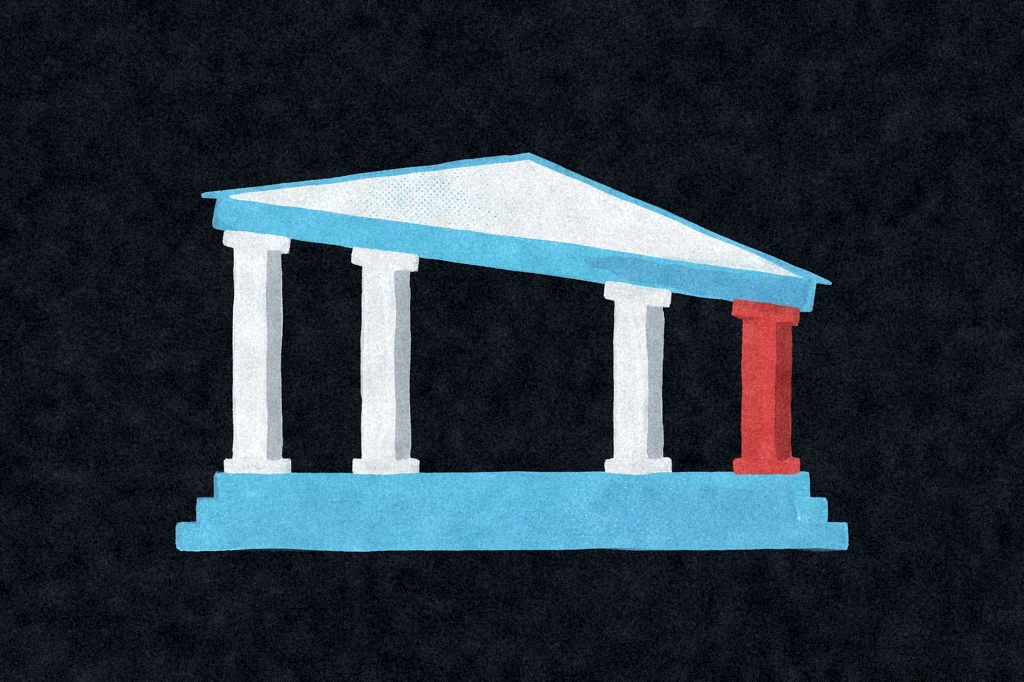 GS profits +39%, C falls 5.6% on trading revenue decline, AMAT -6.7% — editorial illustration